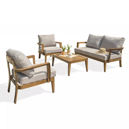 Garden Lounge PORTOFINO - Aluminum Wood Imitation