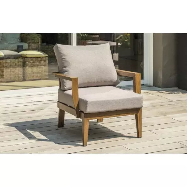 Garden Lounge PORTOFINO - Aluminum Wood Imitation